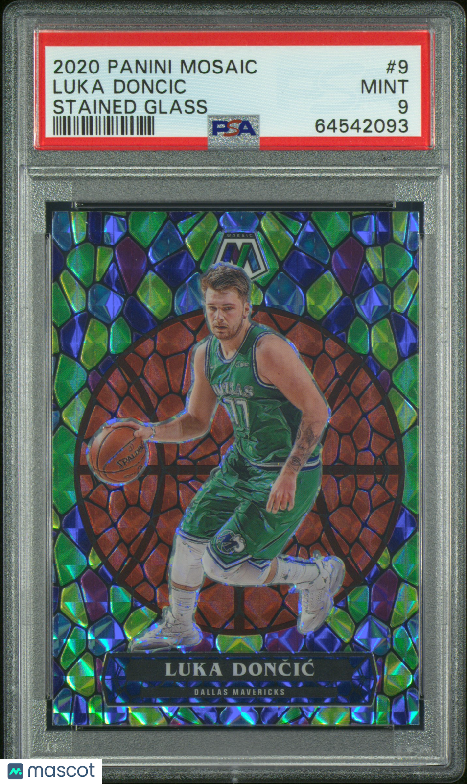 2020 Panini Mosaic Luka Doncic Stained Glass #9 PSA 9