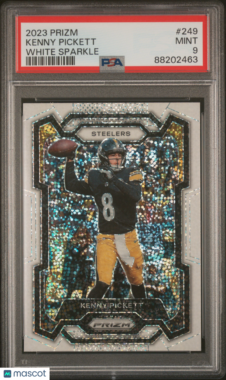 2023 Panini Prizm Kenny Pickett White Sparkle #249 PSA 9