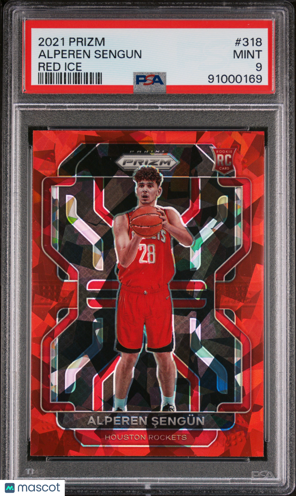 2021 Panini Prizm Alperen Sengun Red Ice #318 PSA 9