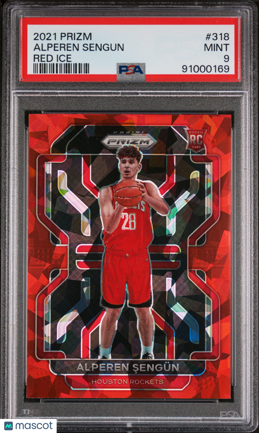 2021 Panini Prizm Alperen Sengun Red Ice #318 PSA 9