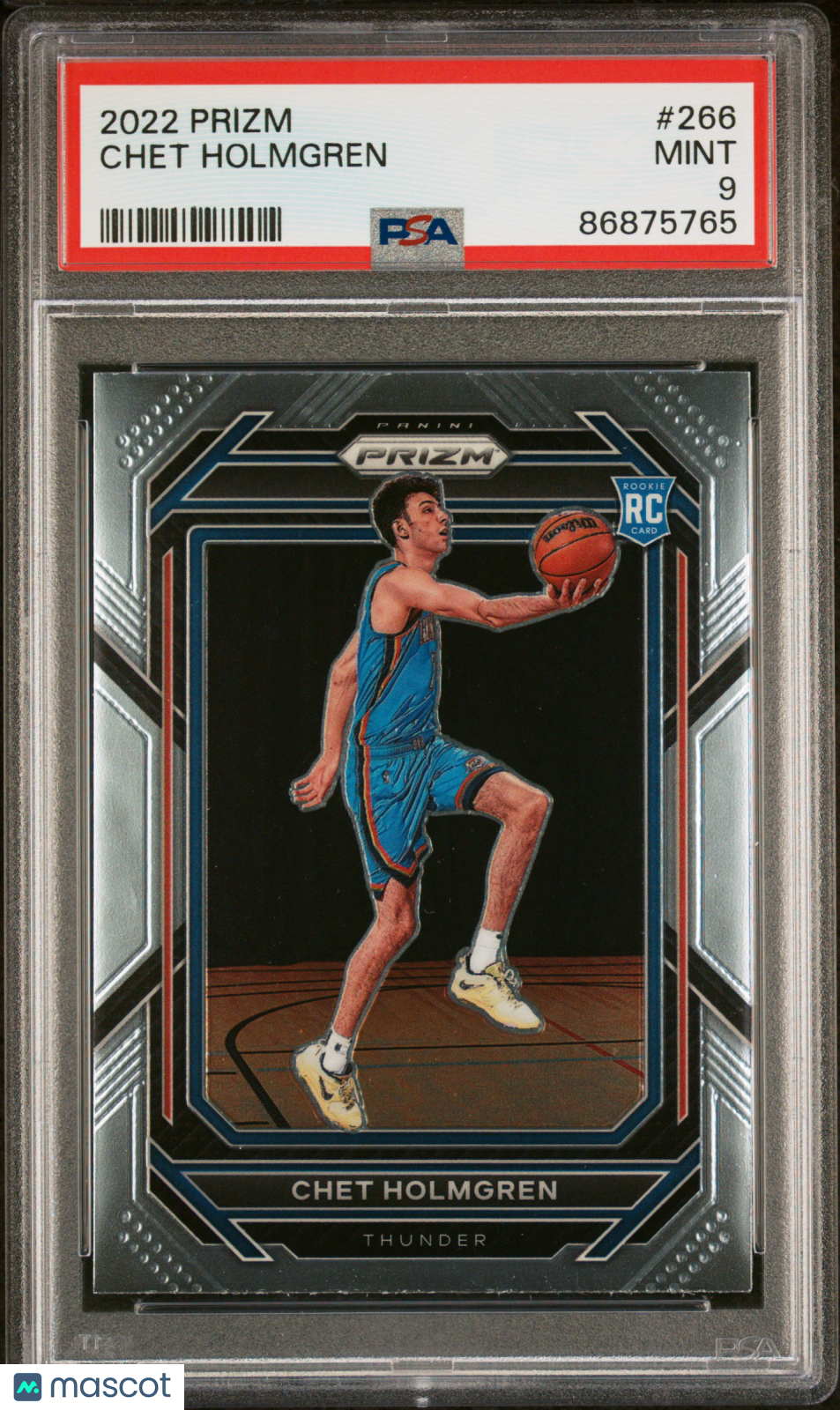 2022 Panini Prizm Chet Holmgren #266 PSA 9
