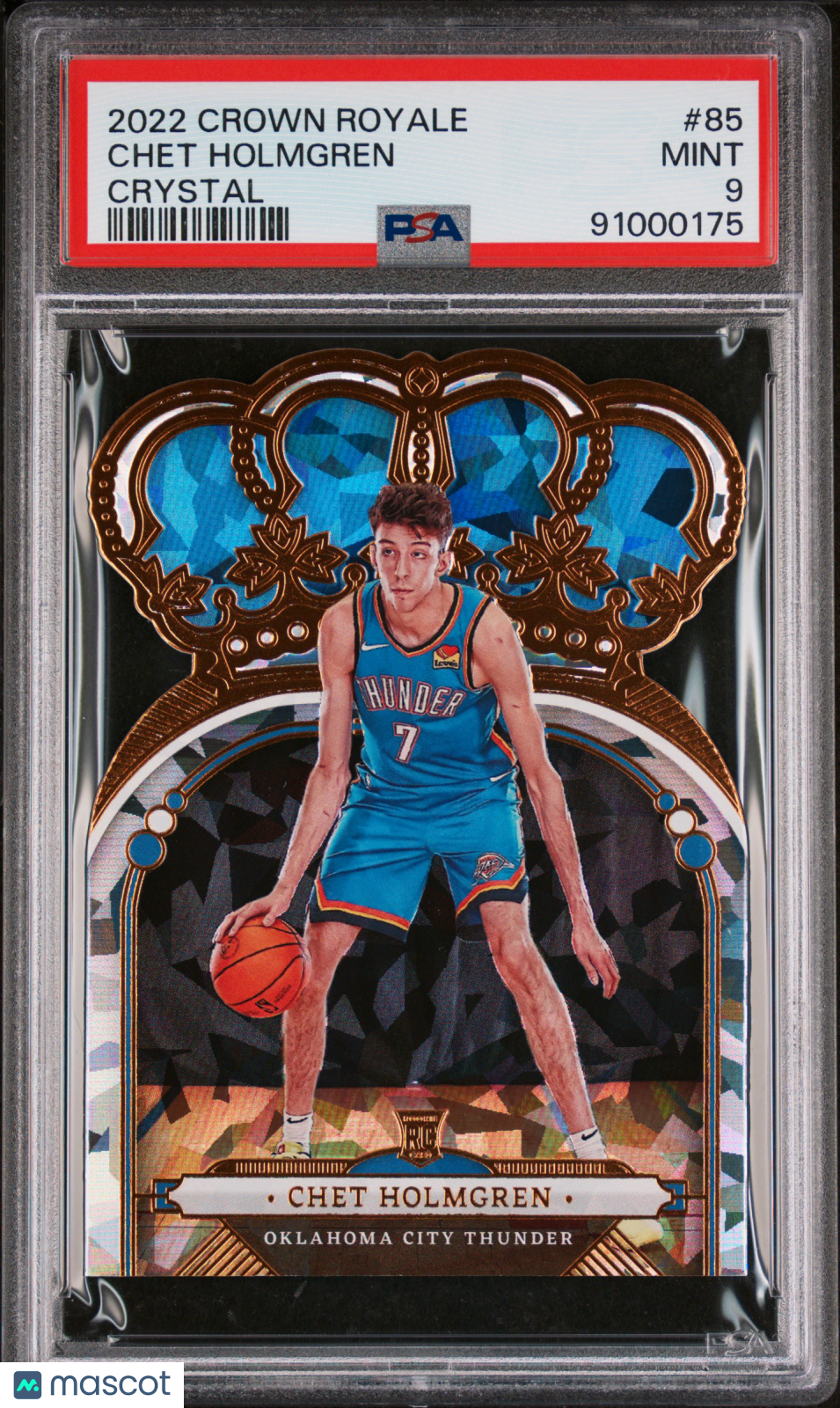 2022 Panini Crown Royale Chet Holmgren Crystal #85 PSA 9