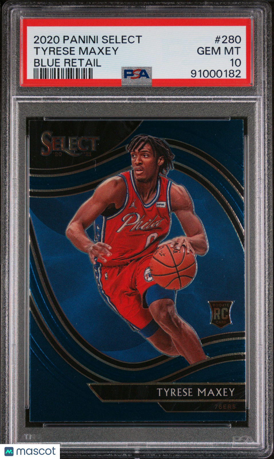 2020 Panini Select Tyrese Maxey Blue Retail #280 RC PSA 10