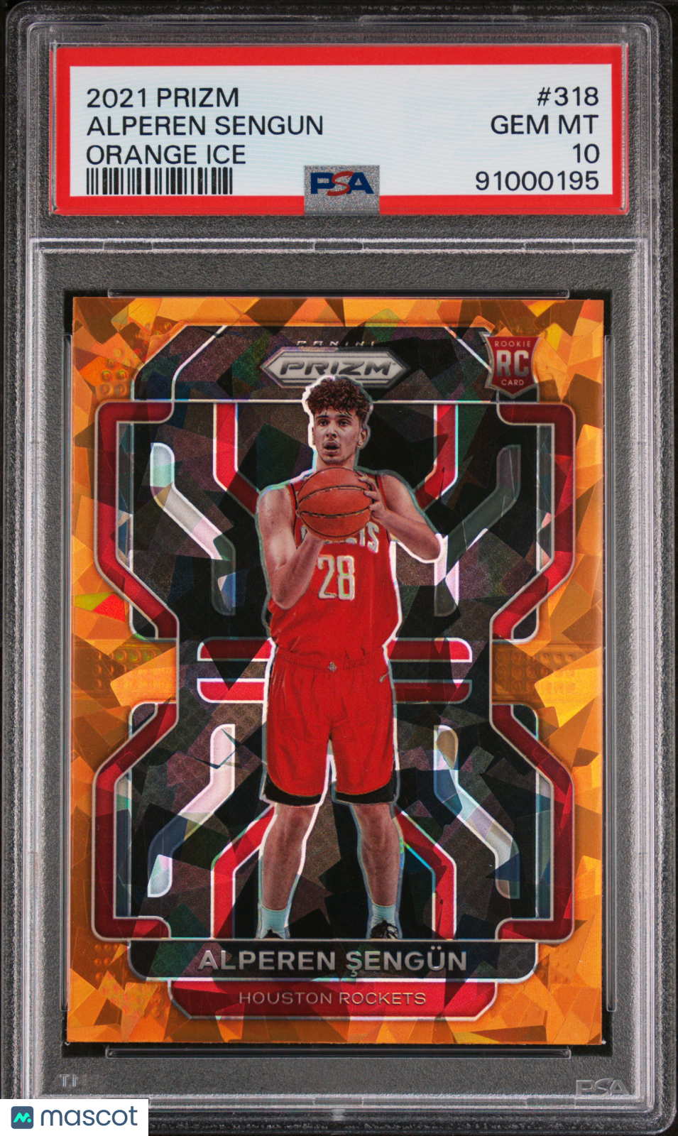 2021 Panini Prizm Alperen Sengun Orange Ice #318 RC PSA 10
