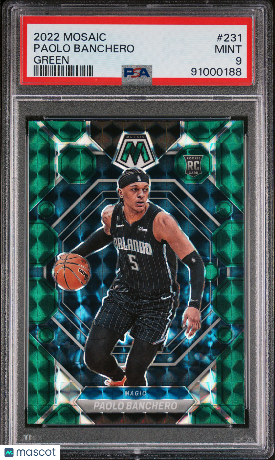 2022 Panini Mosaic Paolo Banchero Green #231 PSA 9