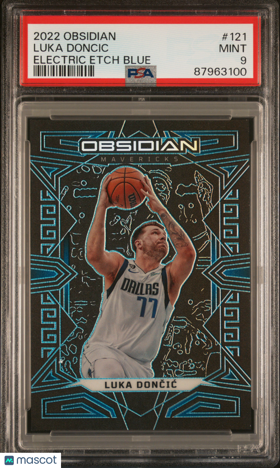2022 Panini Obsidian Luka Doncic Electric Etch Blue /30 #121 PSA 9
