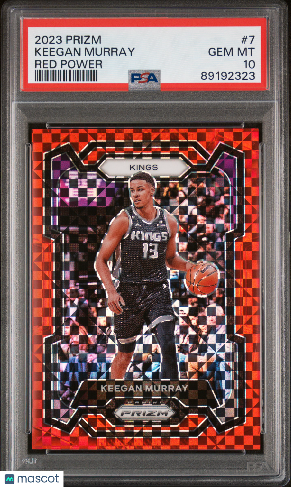 2023 Panini Prizm Keegan Murray Red Power /75 #7 PSA 10