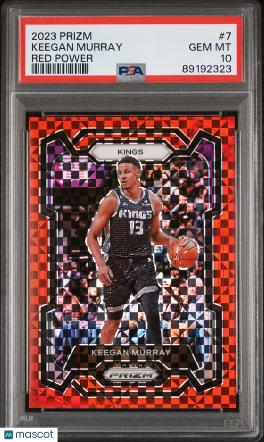 2023 Panini Prizm Keegan Murray Red Power /75 #7 PSA 10