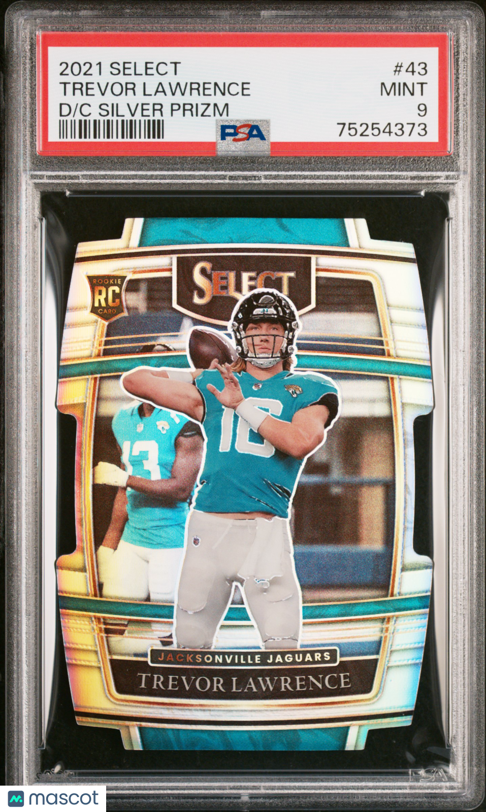 2021 Panini Select Trevor Lawrence Die-Cut Silver Prizm #43 PSA 9