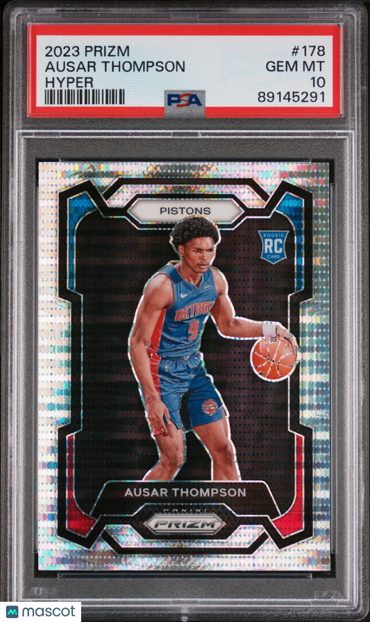 2023 Panini Prizm Ausar Thompson Hyper #178 RC PSA 10
