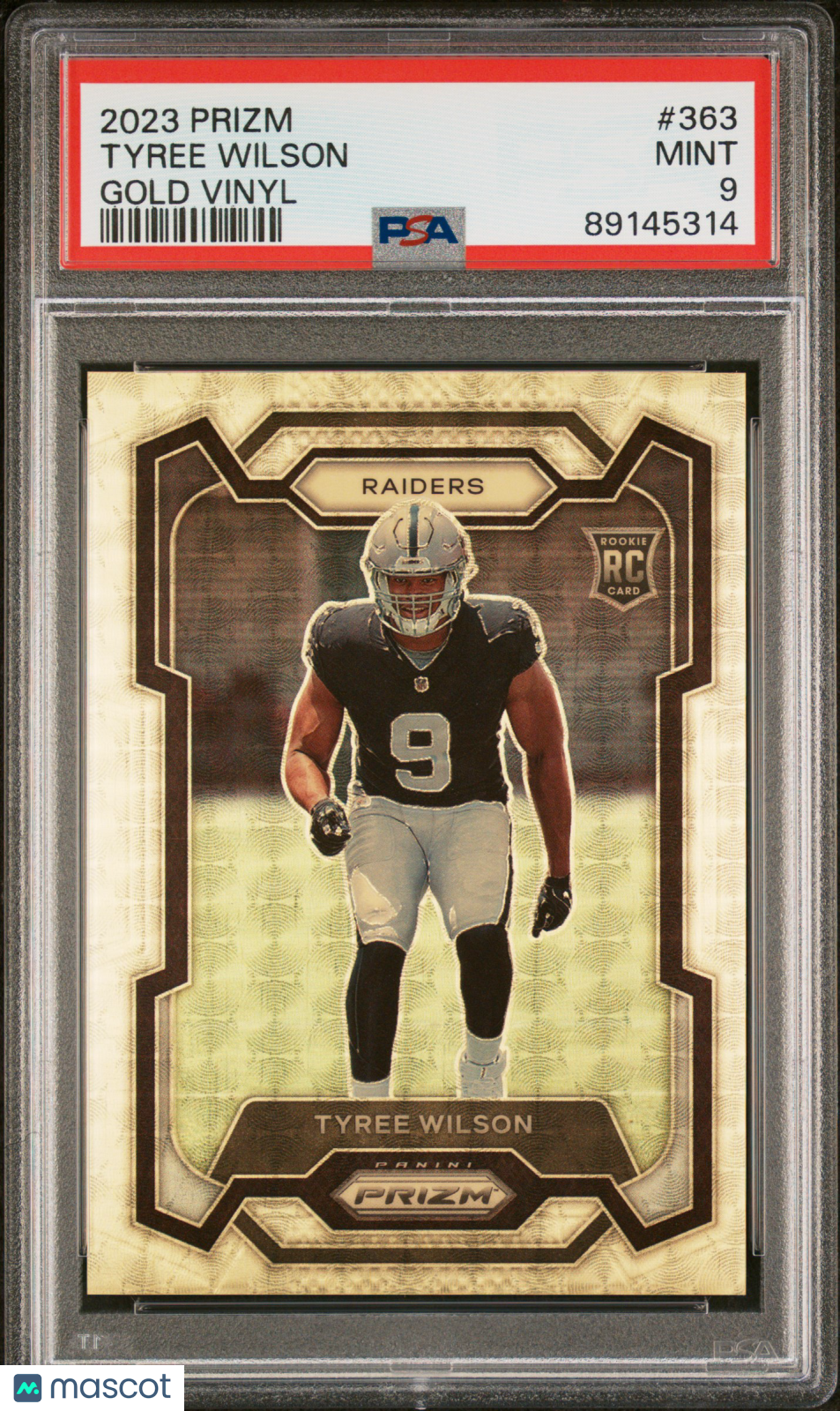 2023 Panini Prizm Tyree Wilson Gold Vinyl /5 #363 PSA 9