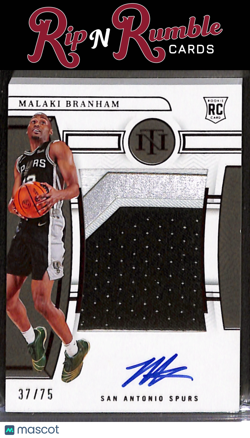 2022 Panini National Treasures Malaki Branham RPA Red /75 #109