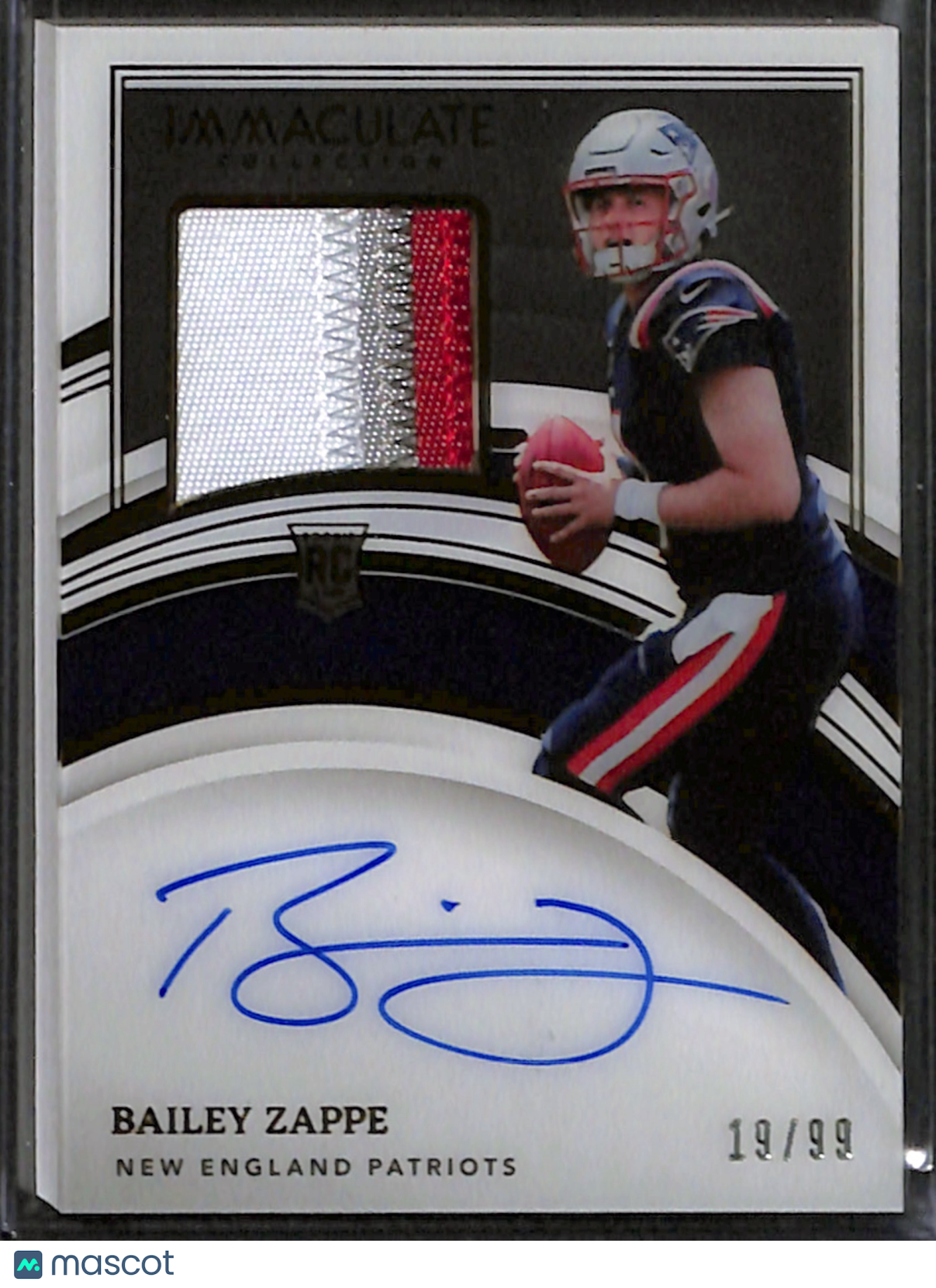2022 Panini Immaculate Collection Bailey Zappe RPA /99 #139