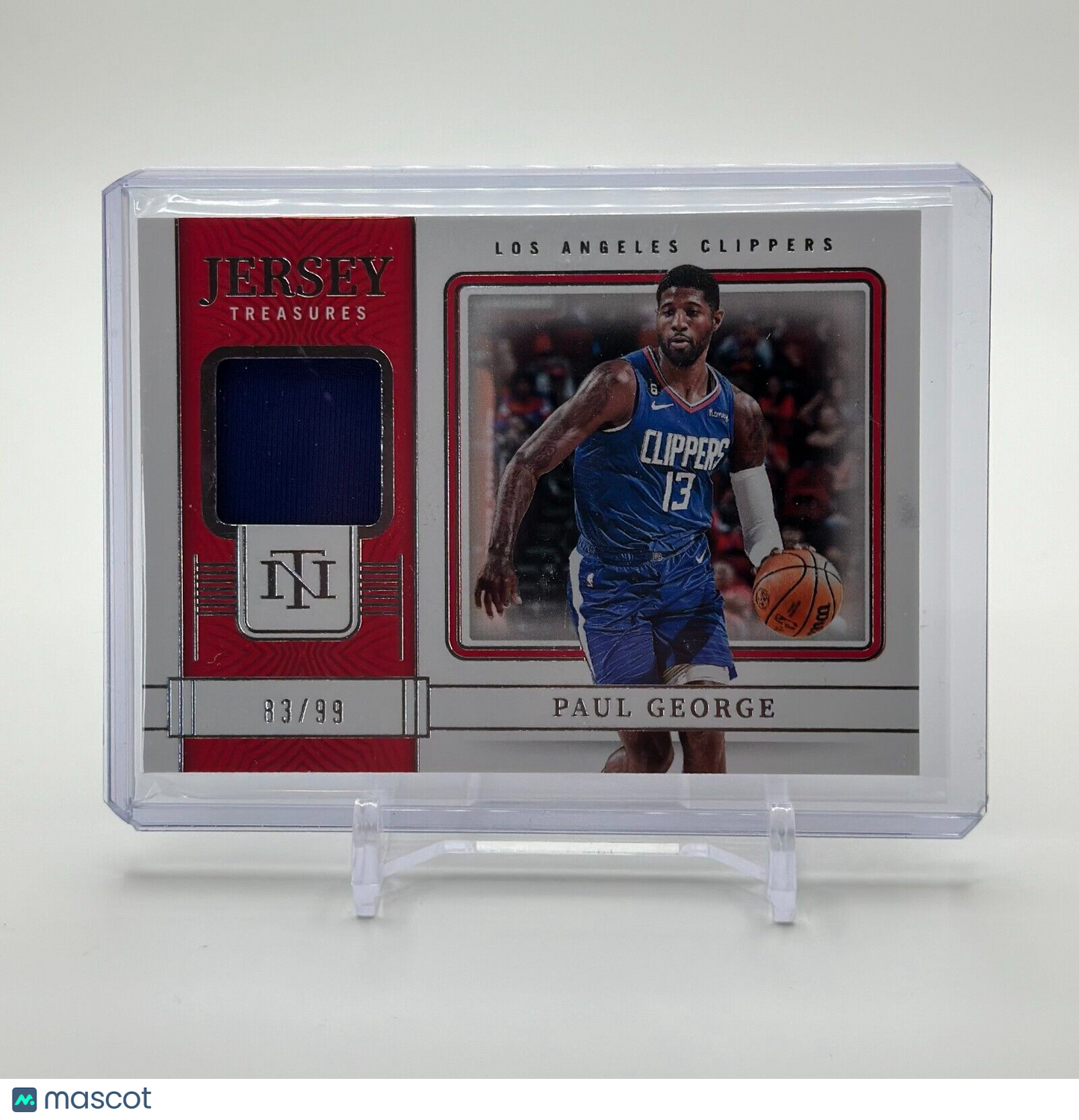 2022-23 National Treasures Paul George Jersey Treasures /99 #JT-REA