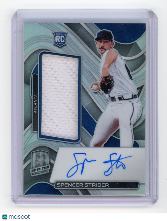 2022 Panini Spectra Spencer Strider Rookie Patch Autograph RC 034/199 #146