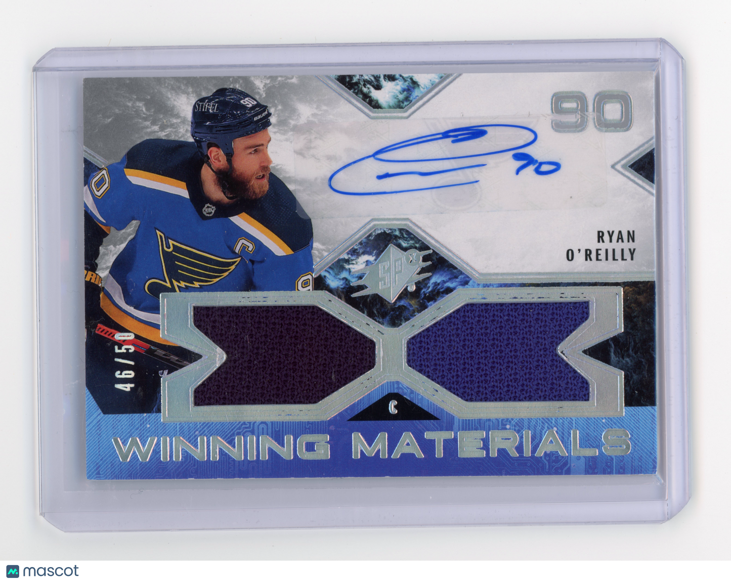 2021 Upper Deck SPX Ryan O'Reilly Winning Materials Autograph /50 #WM-RO
