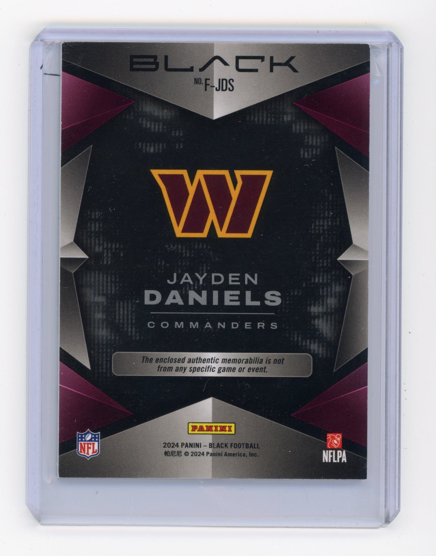 2024 Panini Black Jayden Daniels Futuristic Citrine 4/50 #FJDS
