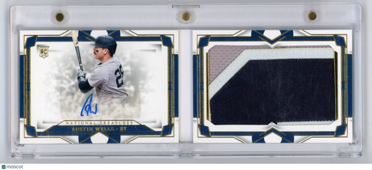 2024 Panini National Treasures Austin Wells Jumbo RPA Booklet RC 21 / 35 #JMS-AW