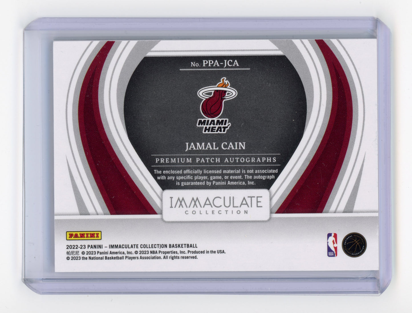 2022 Panini Immaculate Jamal Cain Premium RPA FOTL RC 5 / 8 #PPA-JCA