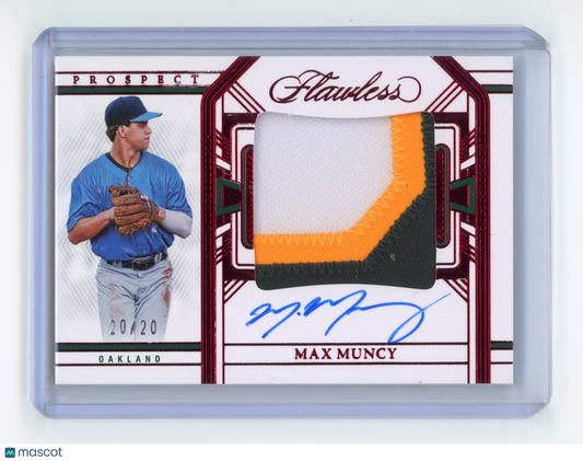 2024 Panini Flawless Max Muncy Prospect Patch Autographs Ruby 20/20 #PPA-MM