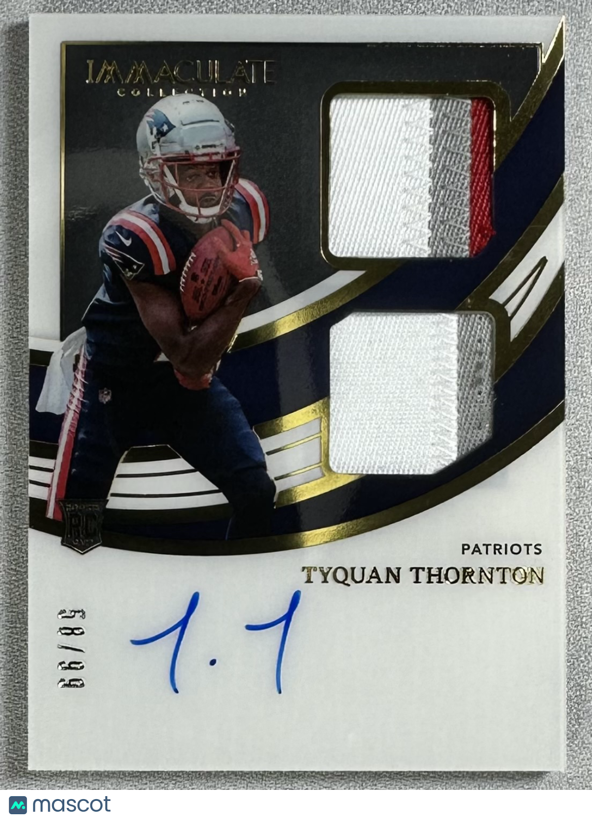 2022 Panini Immaculate Tyquan Thornton Signature Patches /99 #ISP-TTH RC