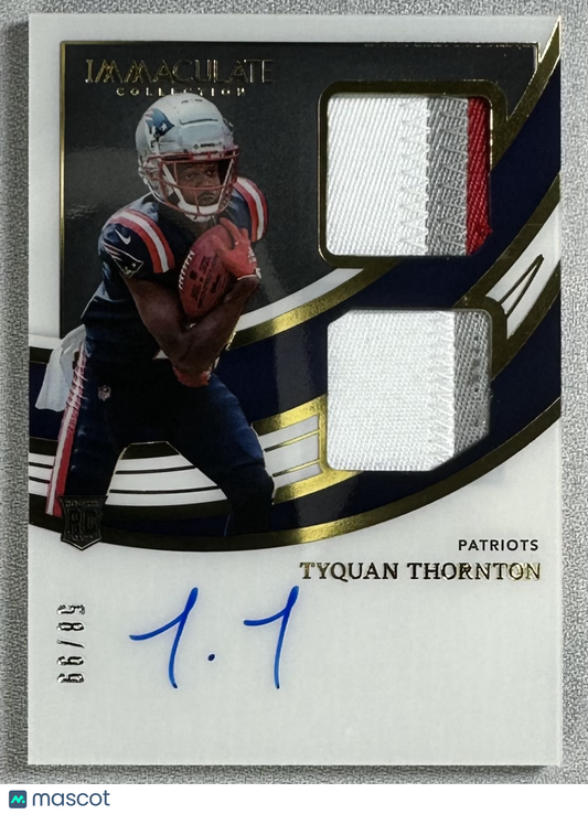 2022 Panini Immaculate Tyquan Thornton Signature Patches /99 #ISP-TTH RC