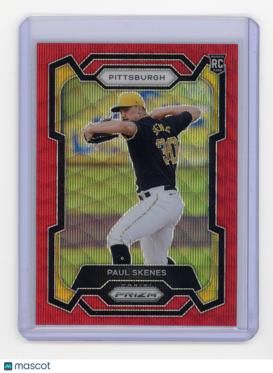 2024 Panini Prizm Paul Skenes Red Wave RC #118
