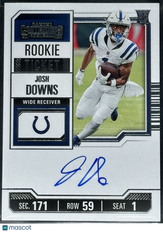 Josh Downs 2022 Panini Contenders Rookie Ticket Auto #121