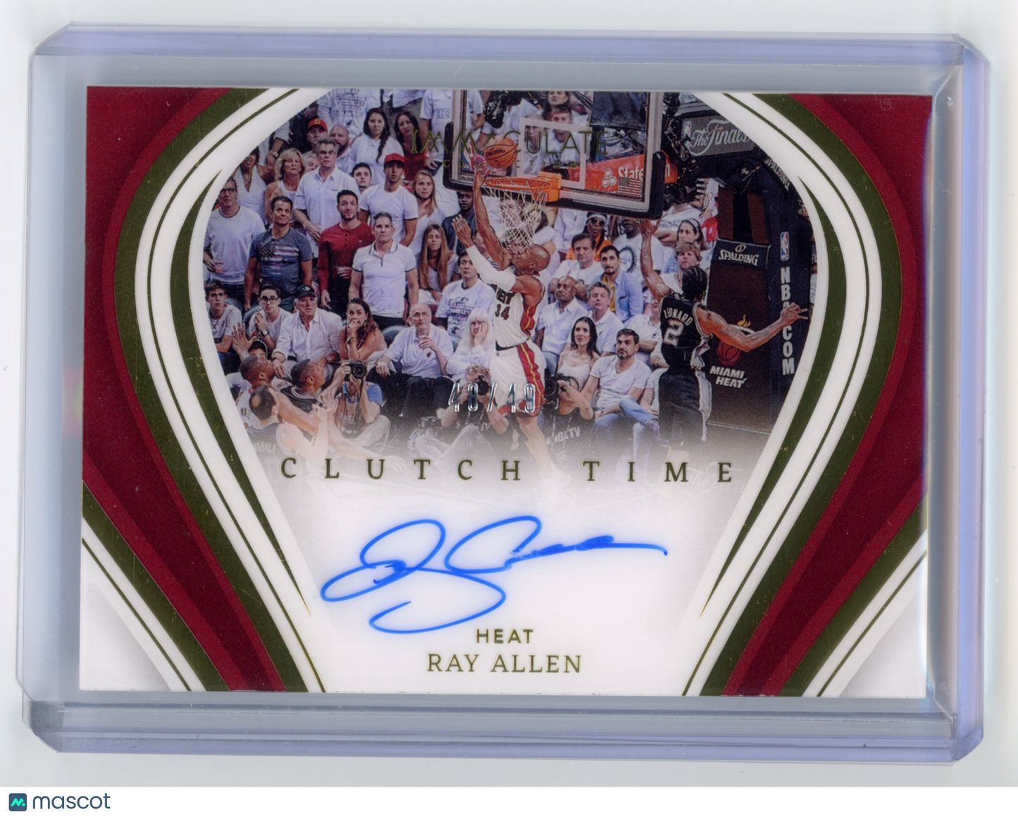 2022 Panini Immaculate Collection Ray Allen Clutch Time Signature /49 #CTS-RAY