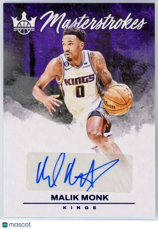 2023 Panini Court Kings Malik Monk Masterstrokes Signatures Violet /35 #MS-MON