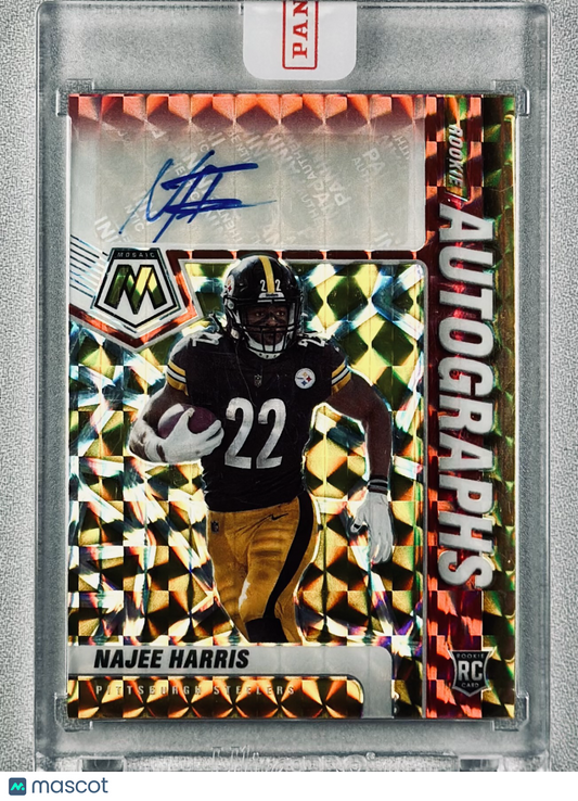 2021 Panini Mosaic Najee Harris Rookie Auto Choice Red/Yellow Fusion #RA-13 RC