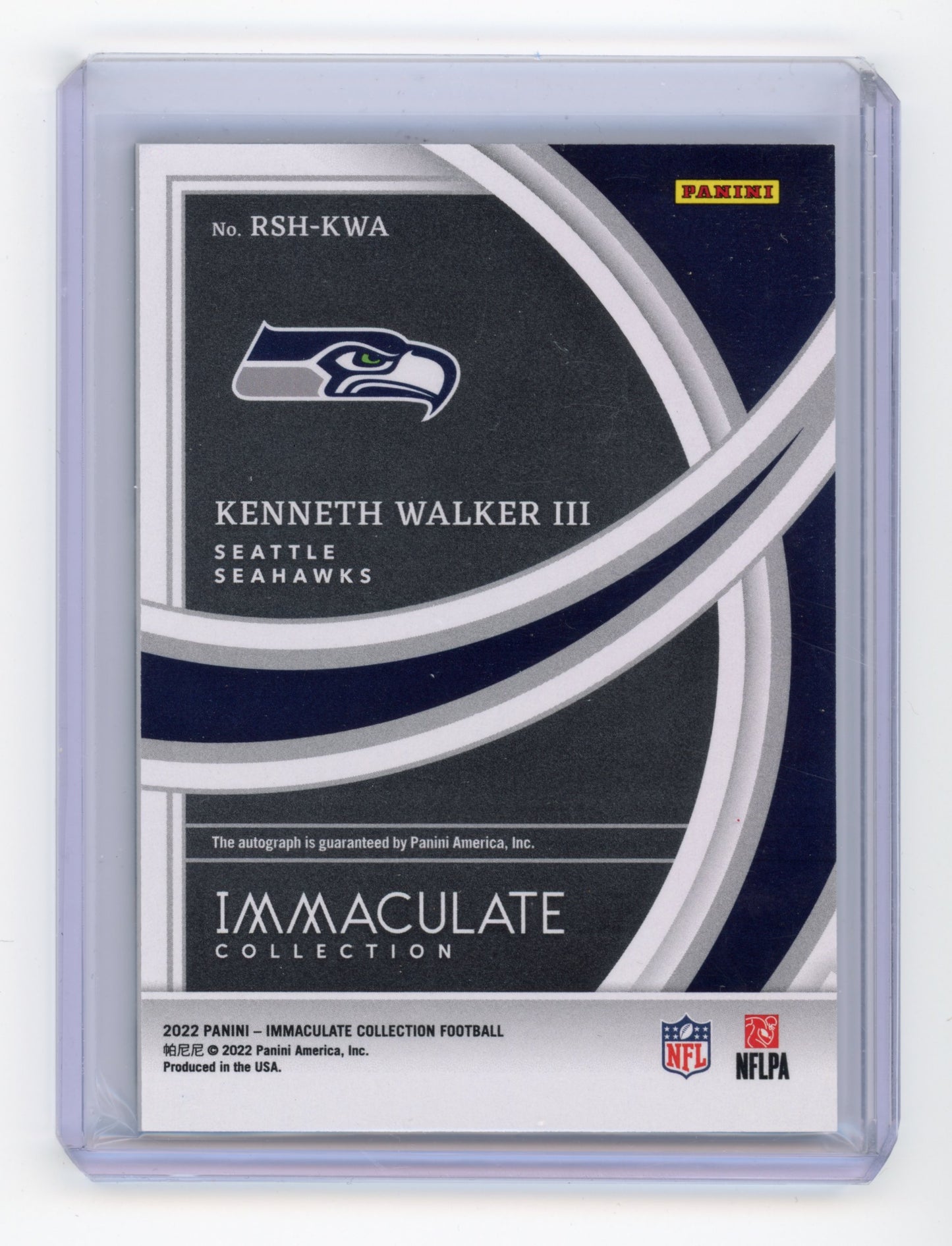 2022 Panini Immaculate Kenneth Walker III Shadowbox Signatures RC 47/49 #RSH-KWA