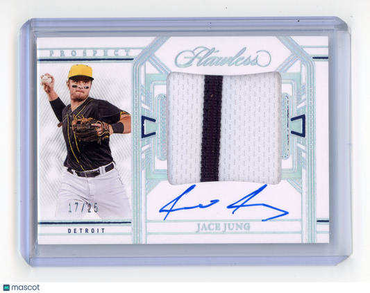2024 Panini Flawless Jace Jung Prospect Patch Autograph 17/25 #PPA-JJ