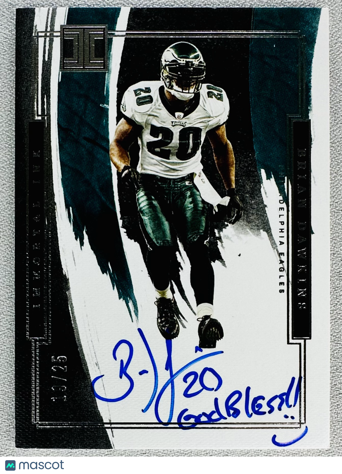 2022 Panini Impeccable Brian Dawkins Immortal Ink /25 #IMIBDA