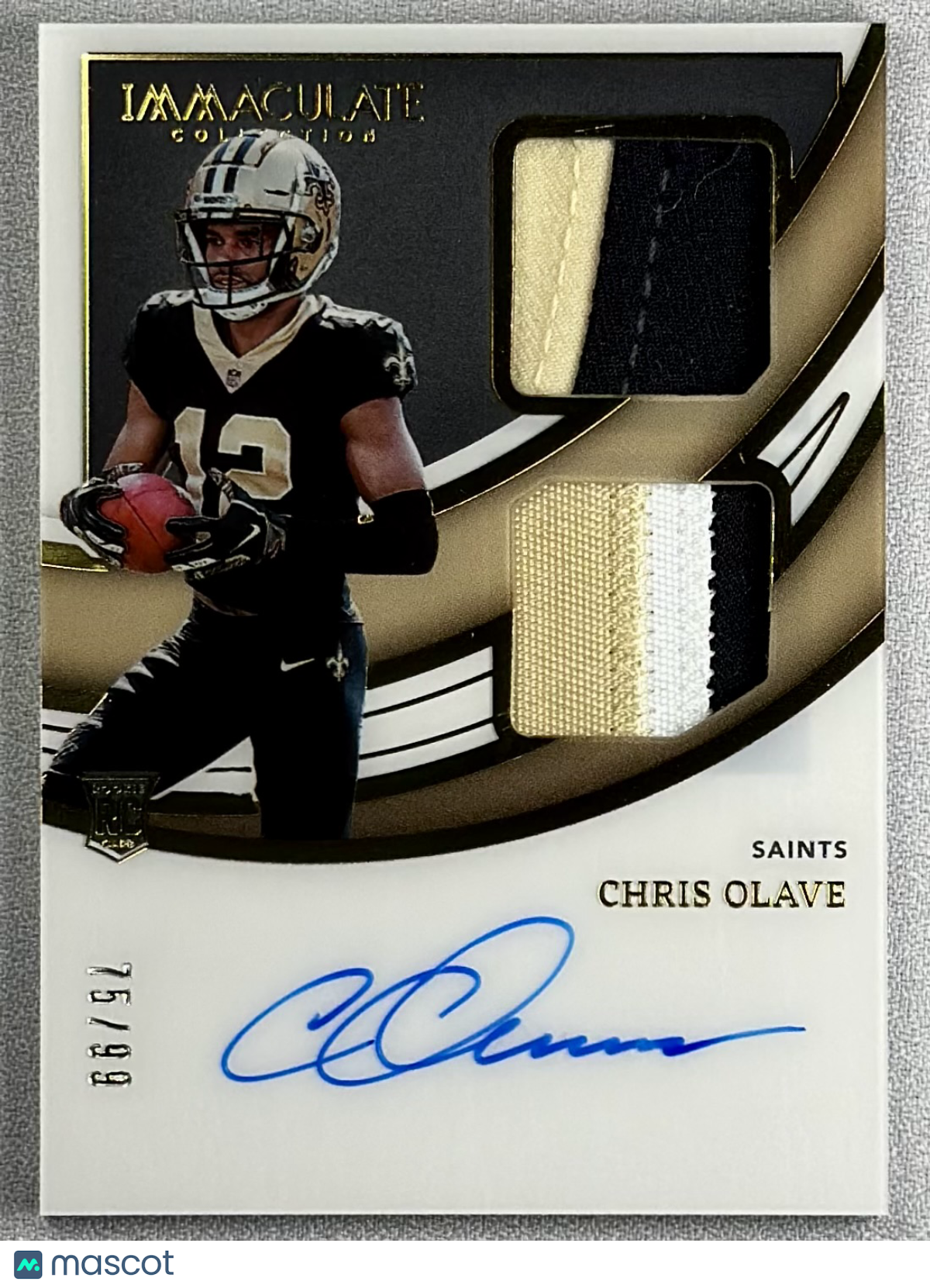 2022 Panini Immaculate Chris Olave Signature Patches /99 #ISP-COL RC