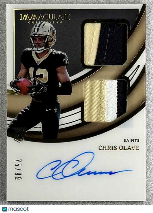 2022 Panini Immaculate Chris Olave Signature Patches /99 #ISP-COL RC