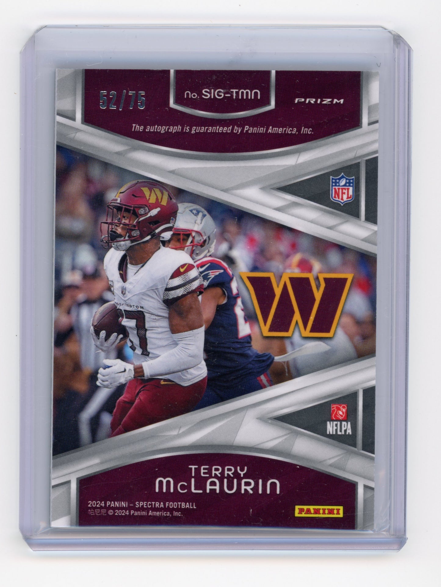 2024 Panini Spectra Terry McLaurin Signatures Celestial 52/75 #SIG-TMN