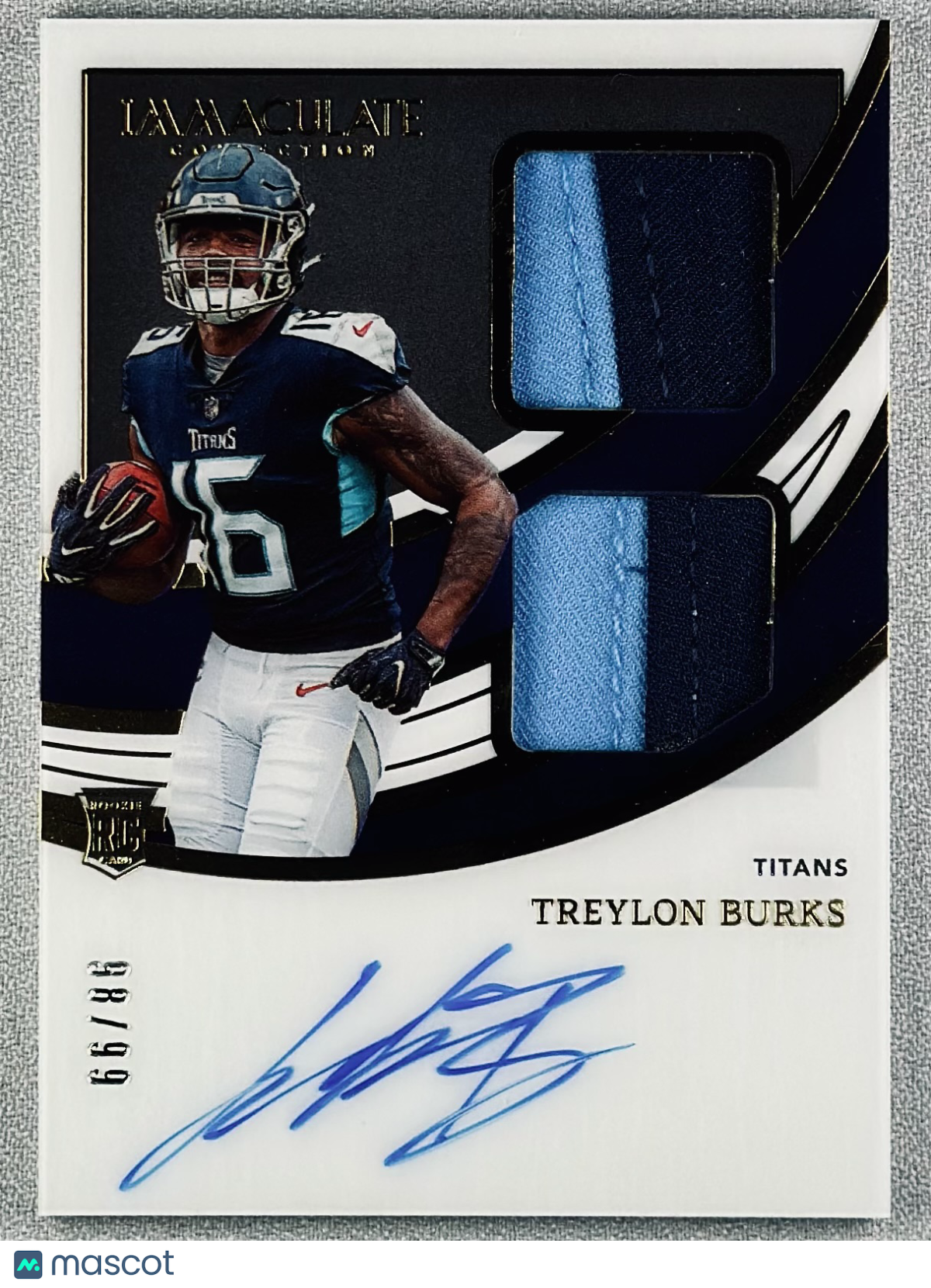 2022 Panini Immaculate Treylon Burks Signature Patches /99 #ISP-TBU RC