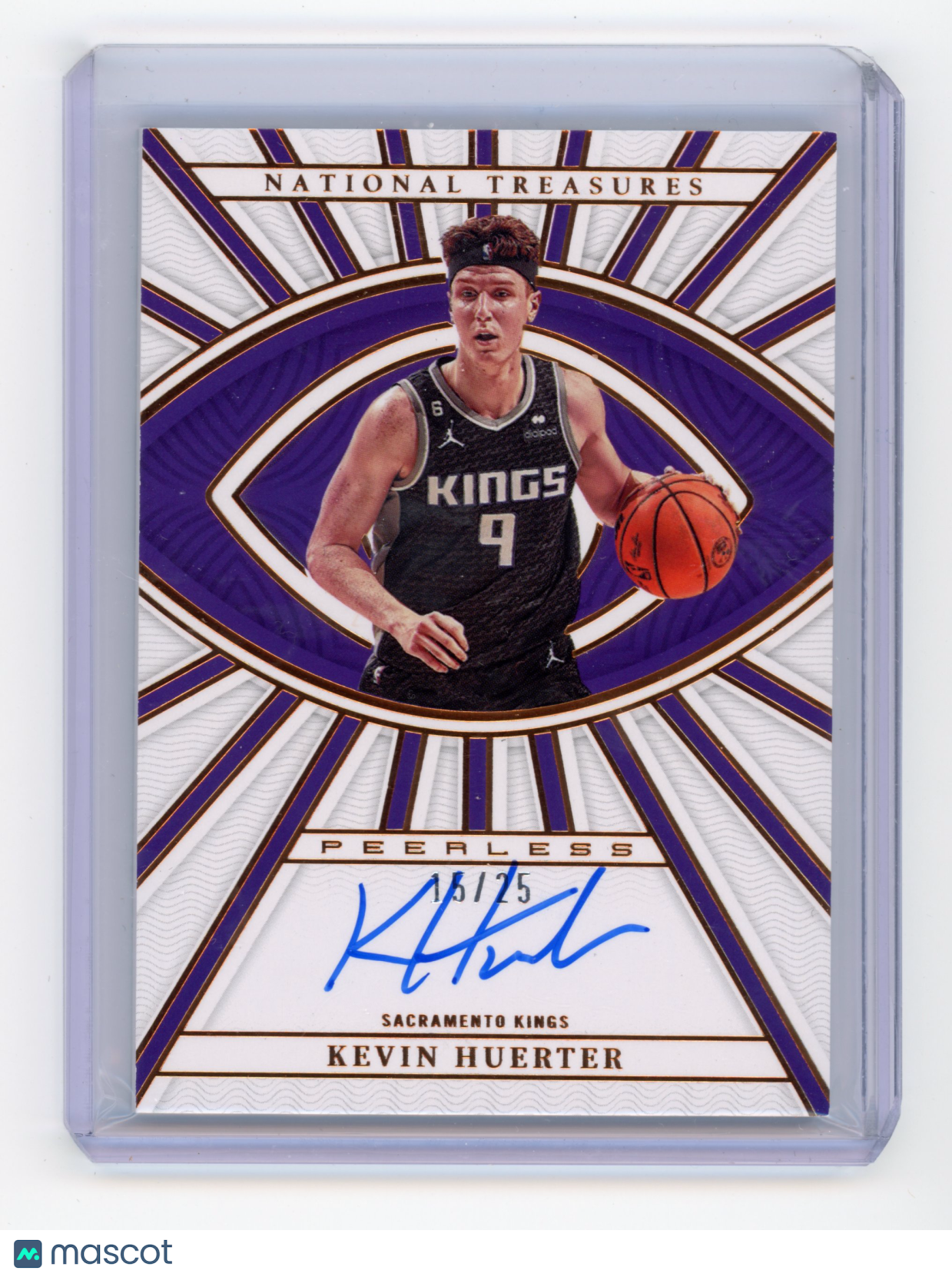 2022 Panini National Treasures Kevin Huerter Peerless Signature Bronze /25