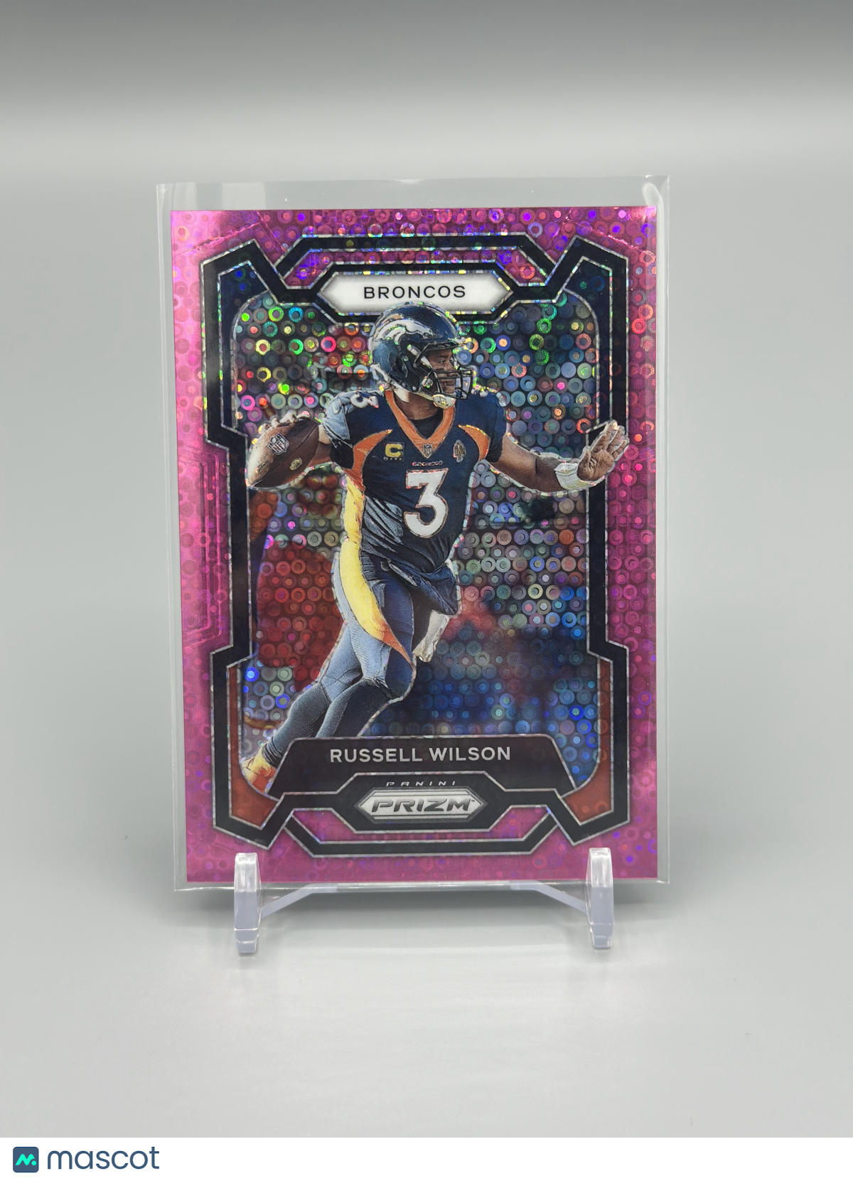 Russell Wilson 2023 Panini Prizm No Huddle Pink /15 #93