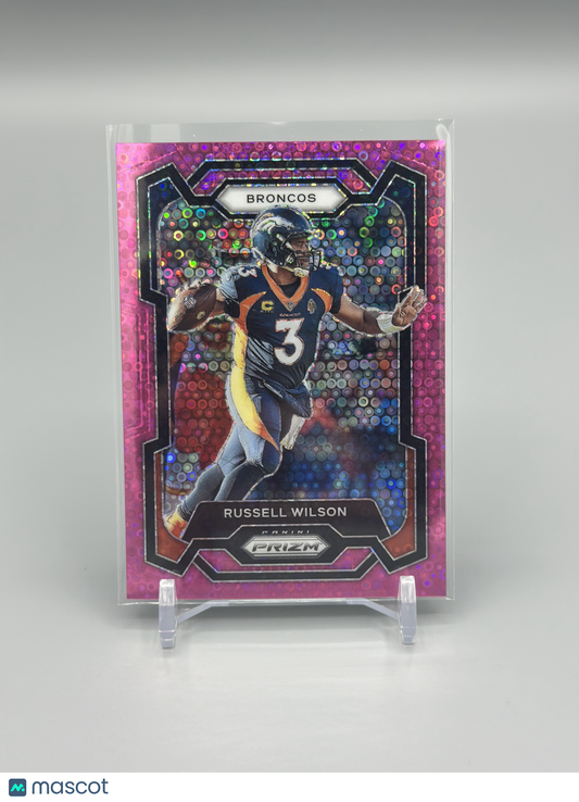 Russell Wilson 2023 Panini Prizm No Huddle Pink /15 #93