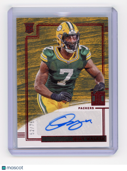 2022 Panini Impeccable Quay Walker Rookie Autograph Red /75 #147 RC
