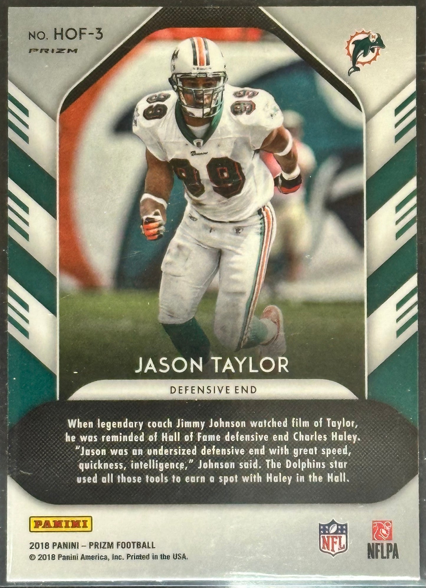 Jason Taylor 2018 Panini Prizm HOF Silver #HOF-3