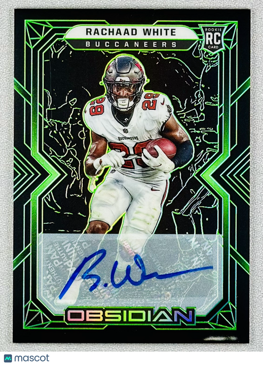 2022 Panini Obsidian Rachaad White Rookie Auto Green /50 #163 RC