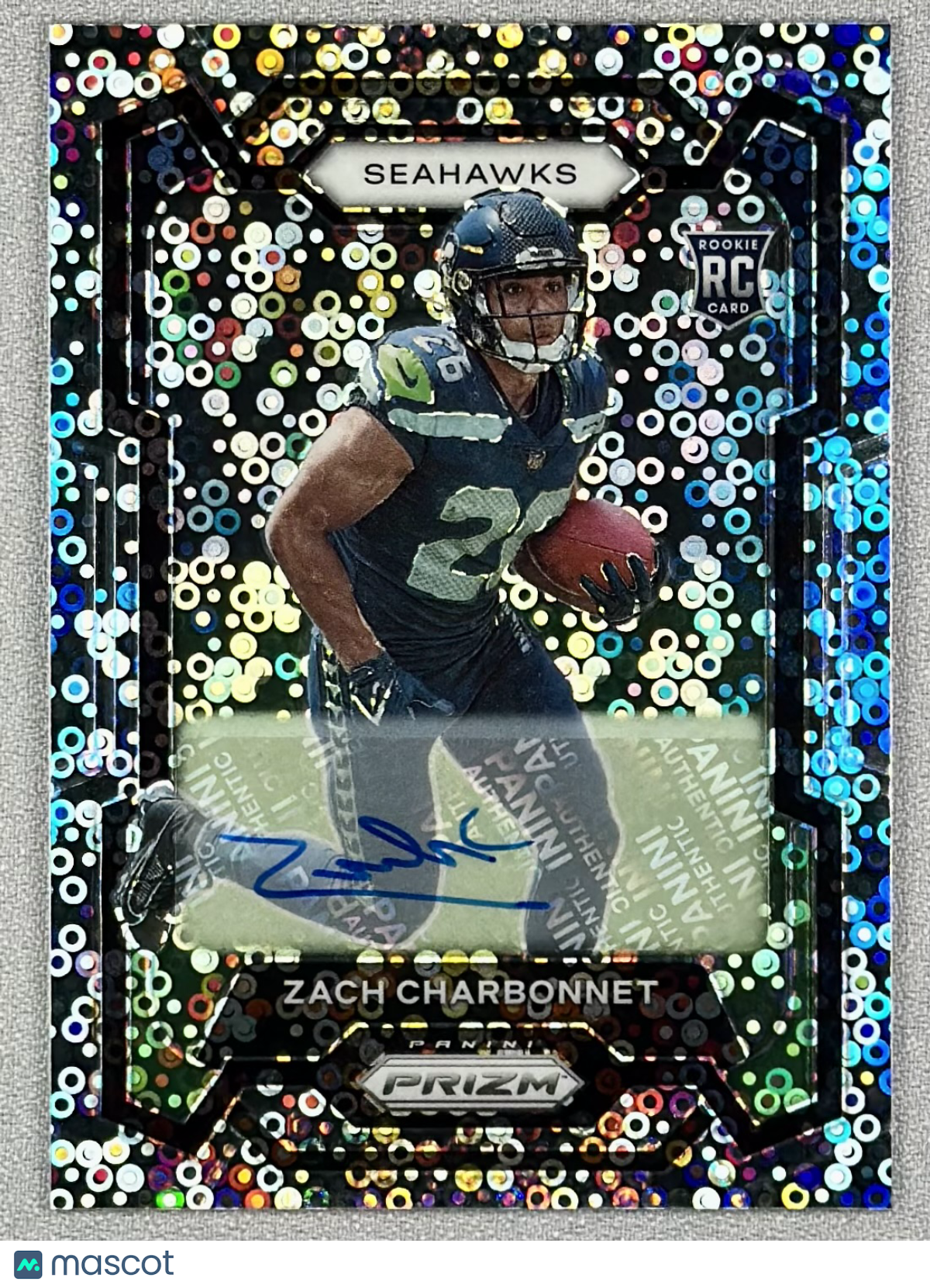 2023 Panini Prizm Zach Charbonnet Rookie Auto No Huddle #392 RC