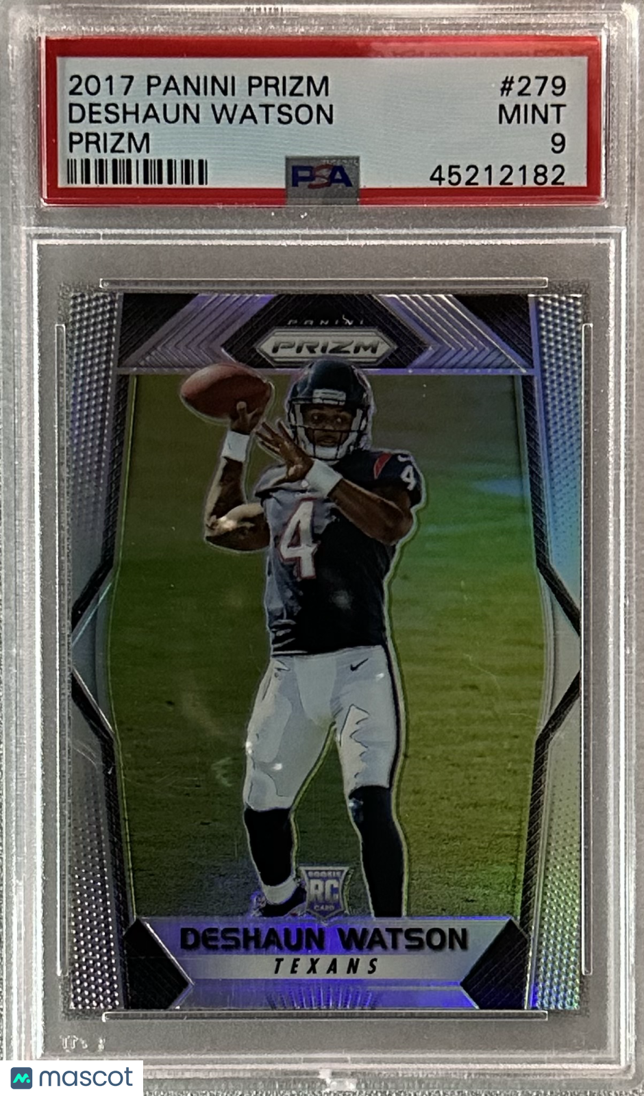 Deshaun Watson 2017 Panini Prizm Silver #279 PSA 9 RC