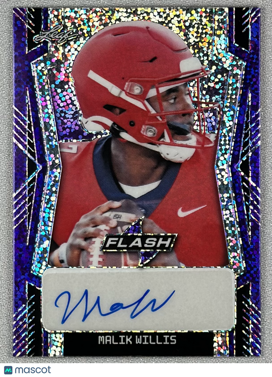 2022 Leaf Flash Malik Willis Auto Purple /20 #PA-MW1