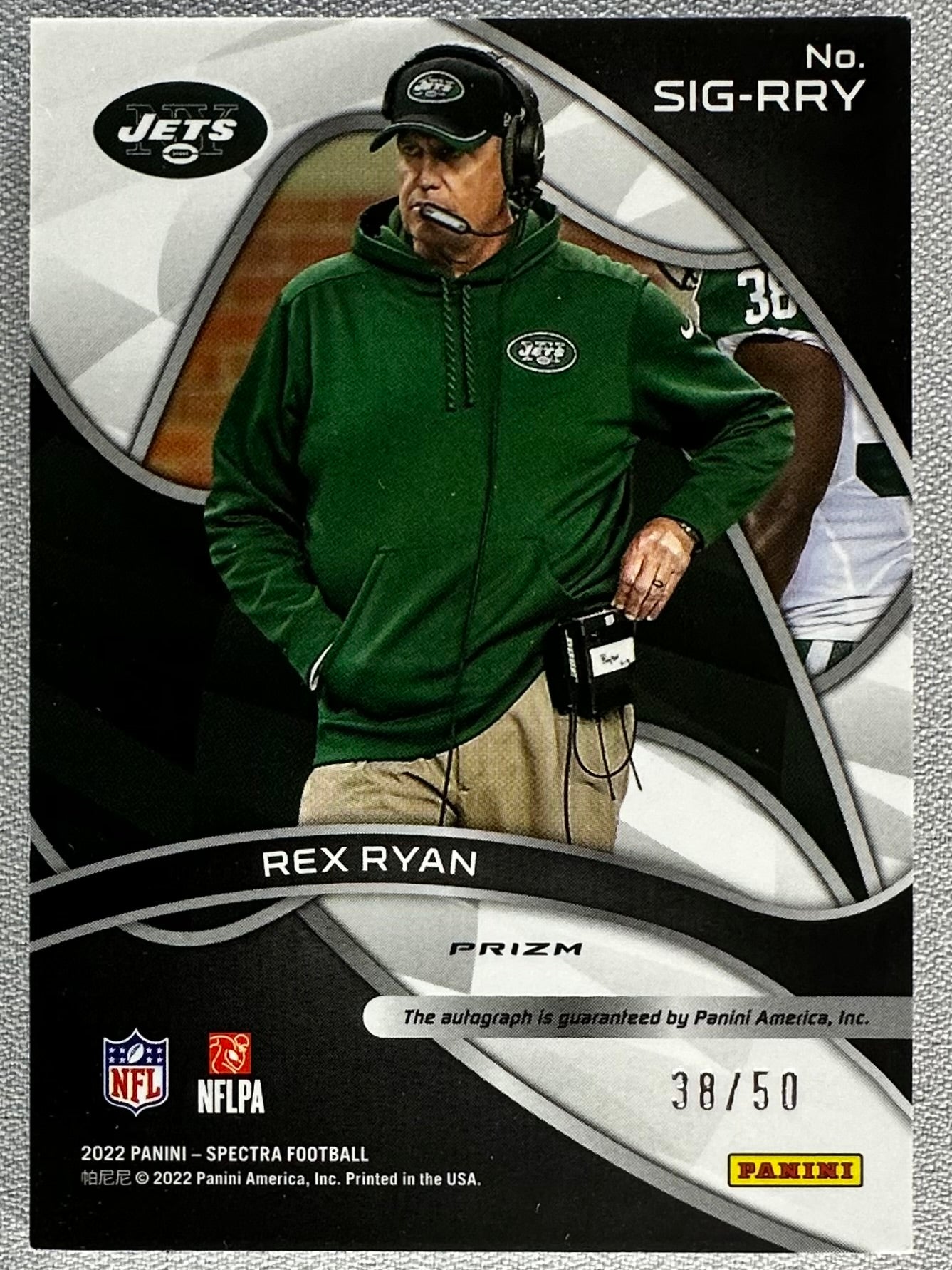 2022 Panini Spectra Rex Ryan Signatures Celestial /50 #SIGRRY