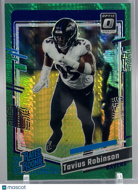 Tavius Robinson 2023 Panini Donruss Optic Green Hyper #208 Rated Rookie