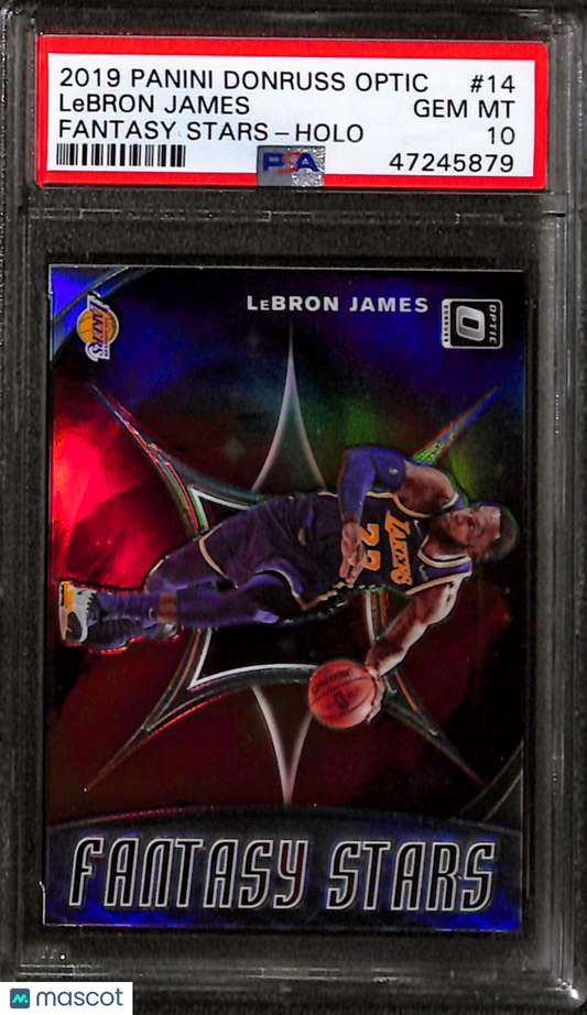 2019-20 Donruss Optic LeBron James Fantasy Stars Holo #14 PSA 10